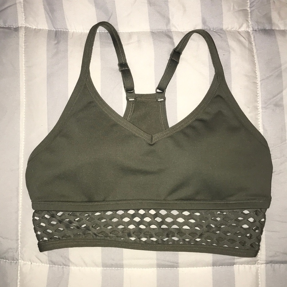 Army Green Victoria’s Secret PINK Sports Bra